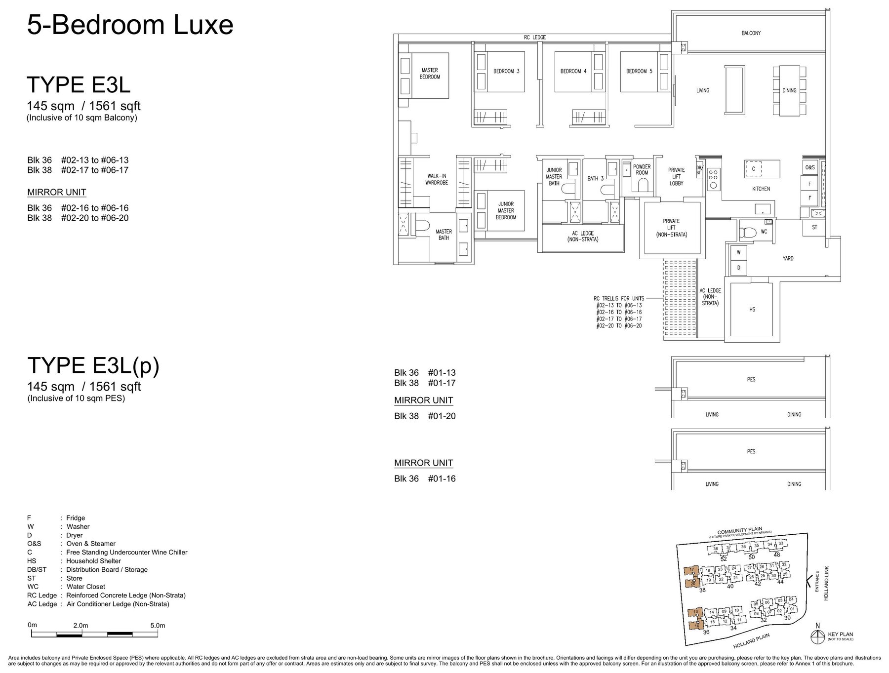 5 Bedroom Luxe (E3L) — 1,561 sqft floor plan